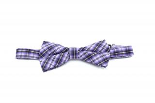 Britain fialový károvaný motýlek pro psa | 21 - 42 cm Barva: Fialovo-černá