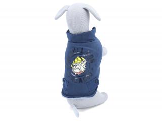 Bulldog zimní bunda pro psa Barva: Modrá, Délka zad (cm): 20, Obvod hrudníku: 30 - 36 cm