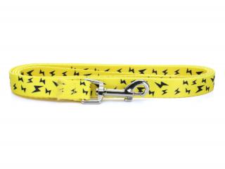 City žlutý obojek, postroj a vodítko pro psa Typ: Vodítko, Velikost: Délka 150 cm, šířka 2 cm