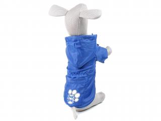 Cloudy pláštěnka pro psa s kapucí Barva: Modrá, Délka zad (cm): 20, Obvod hrudníku: 27 - 30 cm
