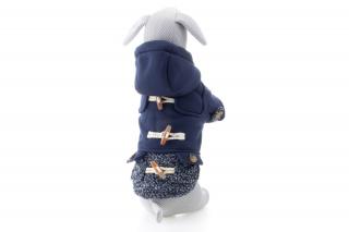 Denny zimní bunda pro psa Barva: Modrá, Délka zad (cm): 20, Obvod hrudníku: 27 - 30 cm