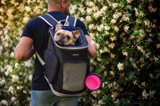 Evor batoh pro psa na záda i na kolo | do 4 Kg Barva: Černá