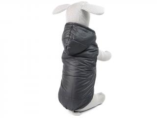 Flavory bunda pro psa s odepinatelnou kapucí Barva: Černá, Délka zad (cm): 40, Obvod hrudníku: 50 - 52 cm
