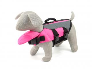 Float růžová plovací vesta pro psa Délka zad (cm): 20, Obvod hrudníku: 20 – 41 cm