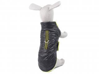 Frosty prošitá zimní bunda pro psa Barva: Černo-žlutá, Délka zad (cm): 24, Obvod hrudníku: 26 - 42 cm