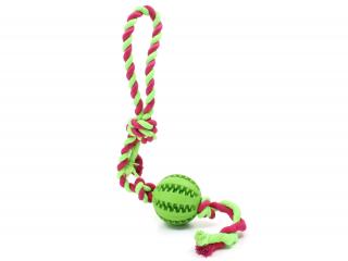Gila smyčka s dentálním míčkem pro psa Barva: Zelená, Délka: 7 cm