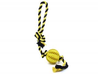 Gila smyčka s dentálním míčkem pro psa Barva: Žlutá, Délka: 7 cm