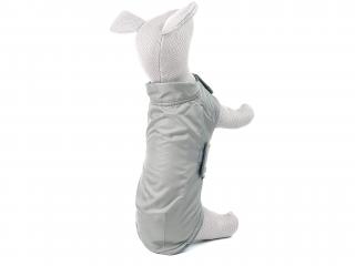 Icy zimní bunda pro psa s reflexními prvky Barva: Šedá, Délka zad (cm): 28, Obvod hrudníku: 30 - 52 cm