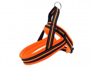 James reflexní postroj pro psa | 44 – 79 cm Barva: Oranžová, Obvod hrudníku: 59 - 72 cm