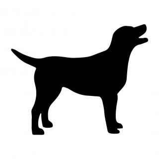Labrador dřevěná dekorace na zeď Typ: Labrador 4, Dekor: Černá, Rozměr (cm): 17 x 21