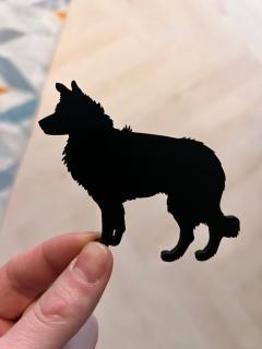 Mag magnet na lednici ve tvaru psa Plemeno: Border kolie