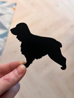 Mag magnet na lednici ve tvaru psa Plemeno: Kokršpaněl