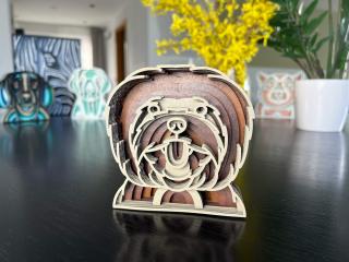 Mandala Maltézský psík dekorace na stůl Barva: Vyrob si, Rozměr (cm): 11,2 x 11, Druh: Dřevěná
