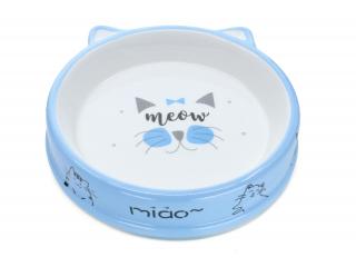 Meow keramická miska pro kočku Barva: Modrá