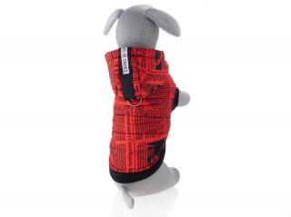 Mercury teplá bunda pro psa s kapucí Barva: Červená, Délka zad (cm): 21, Obvod hrudníku: 33 - 38 cm