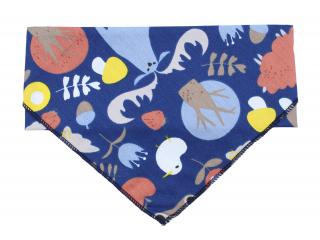 Merry modrý šátek pro psa Obvod krku: 30 - 60 cm