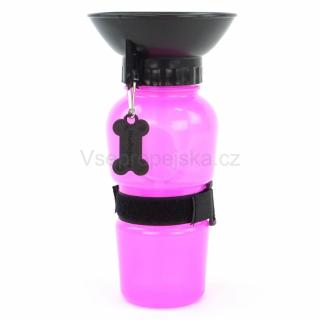Mug cestovní láhev pro psa 500 ml Barva: Růžová