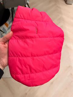 Navy zimní bunda pro psa s kožíškem Barva: Růžová, Délka zad (cm): 23, Obvod hrudníku: 33 - 36 cm