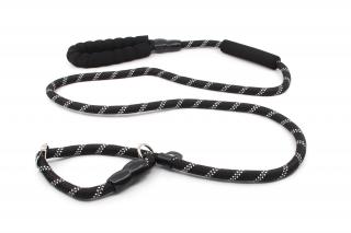 Nylonové vodítko pro psa | 128 cm Barva: Černá, Délka vodítka: 180 cm, Šířka vodítka: 0,8 cm
