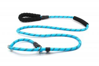 Nylonové vodítko pro psa | 128 cm Barva: Modrá, Délka vodítka: 180 cm, Šířka vodítka: 0,8 cm