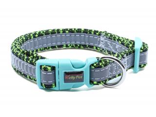 Pied reflexní obojek pro psa | 20 - 68 cm Barva: Zelená, Obvod krku: 20 - 26 cm