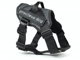 Precious šedý postroj pro psa | 54 – 95 cm Barva: Šedá, Obvod hrudníku: 66 - 76 cm
