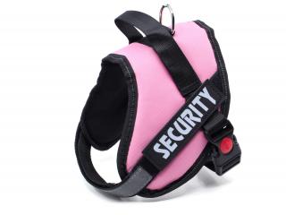 Security světle růžový postroj pro psa | 51 – 115 cm Barva: Růžová, Obvod hrudníku: 56 - 73 cm