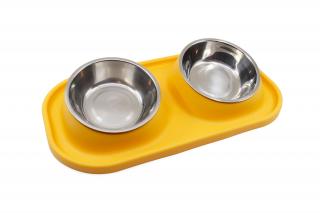 Senta dvojitá vyvýšená miska pro psa Barva: Žlutá