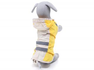 Slim-Roy reflexní pláštěnka pro psa Barva: Žlutá, Délka zad (cm): 23, Obvod hrudníku: 26 - 28 cm