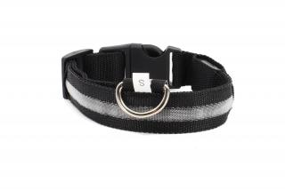 Small svítící obojek pro psy | 28 - 43 cm Barva: Bílá, Obvod krku: 28 - 36 cm