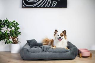 Snug tmavě šedý pelech pro psa Barva: Tmavě-šedá, Rozměr (cm): 110 x 90