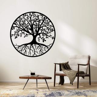 Strom života 10 dekorace na zeď Dekor: Černá, Rozměr (cm): 38 x 38