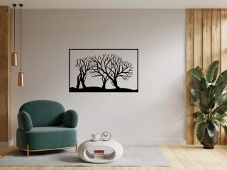 Strom života buvol dekorace na zeď Dekor: Černá, Rozměr (cm): 38 x 23