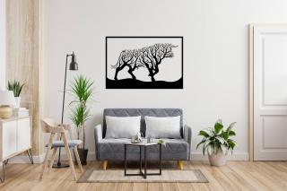 Strom života býk dekorace na zeď Dekor: Černá, Rozměr (cm): 38 x 25