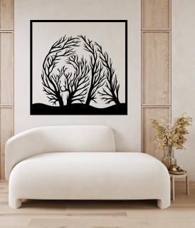 Strom života medvěd dekorace na zeď Dekor: Černá, Rozměr (cm): 38 x 37