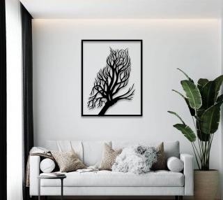 Strom života sova dekorace na zeď Dekor: Černá, Rozměr (cm): 38 x 29