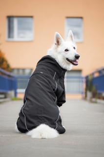 Tais bunda pro psa na zip s reflexními prvky Barva: Černá, Délka zad (cm): 40, Obvod hrudníku: 56 - 60 cm