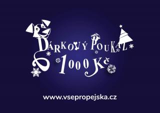 Tmavě modrý dárkový poukaz (elektronický) Typ: 1000 Kč