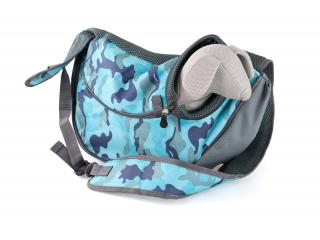 Travel 2 taška pro psa přes rameno Barva: Modrý-maskáč, Dle váhy psa: do 2 kg