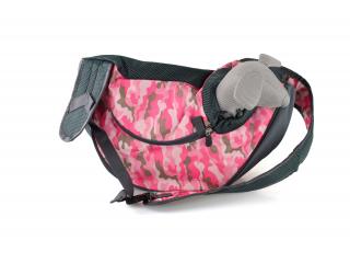 Travel 2 taška pro psa přes rameno Barva: Růžový-maskáč, Dle váhy psa: do 2 kg