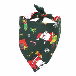 Vánoční zelený šátek pro psa Obvod krku: 20 - 50 cm