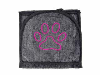 Žanet ručník pro psa s kapsami Barva: Černá, Rozměr (cm): 63 x 23