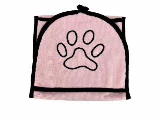 Žanet ručník pro psa s kapsami Barva: Růžová, Rozměr (cm): 63 x 23