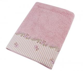 Bavlněný ručník osuška růžový 70 x 140 cm (ISABELLE ROSE)