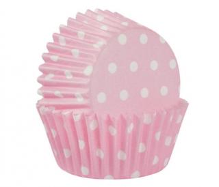 Cukrářské košíčky na muffiny růžové s puntíky 60 ks Isabelle Rose (ISABELLE ROSE)