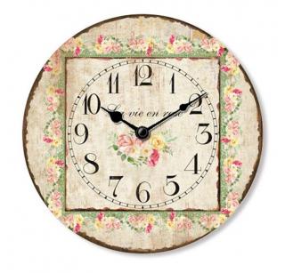 Nástěnné hodiny La Vie En Rose 15 cm (ISABELLE ROSE)