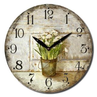 Nástěnné hodiny Narcissus 15 cm (ISABELLE ROSE)