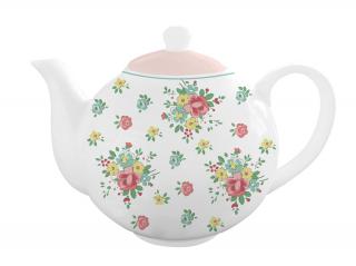 Porcelánová čajová konvice bílá Abby 1000 ml (ISABELLE ROSE)