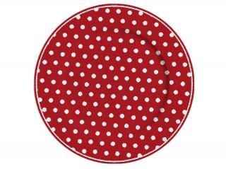 Porcelánový talíř dezertní s puntíky červený 19 cm (ISABELLE ROSE)