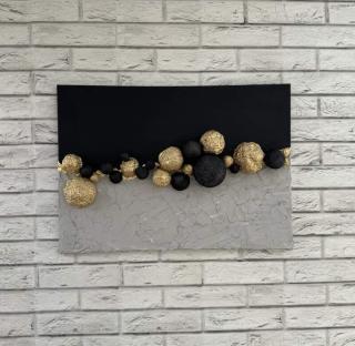 Ručně malovaný plastický obraz BALL 50x70 cm